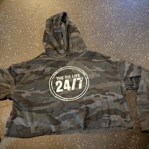 Under Armour Kids Camo Hoodie - Black and Gray